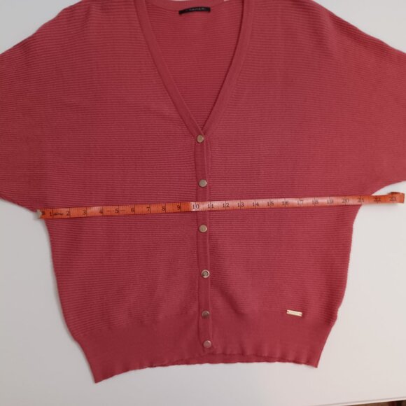 Women's T Tahari Rose Colored Button Up Cardigan - Picture 10 of 14